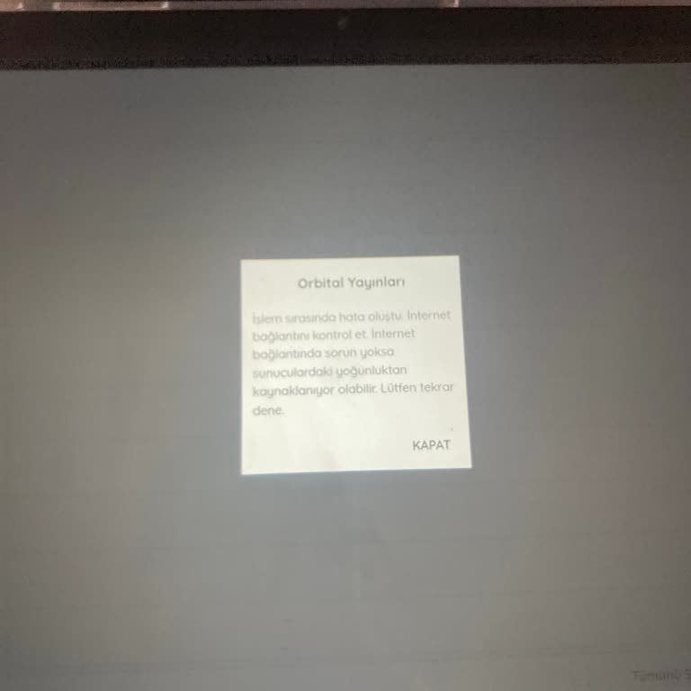 Orbital Yayınları Video Çözüm Uygulaması Çalışmıyor