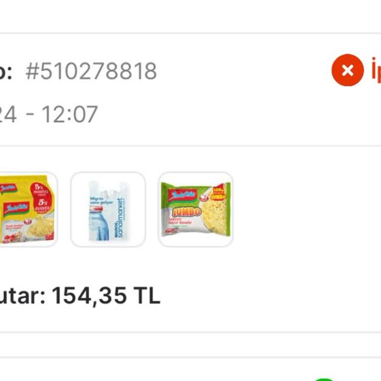 Migros Sipariş İptali Sürekli