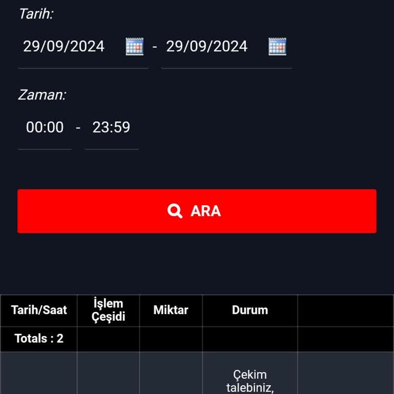 Turkbet Çekim Talebi Reddi