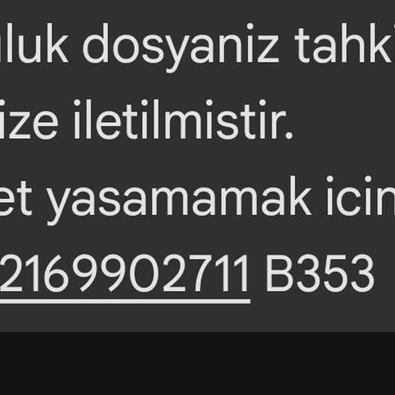 E.UZLASMA (SMS) Ekl Mesaj Atılması