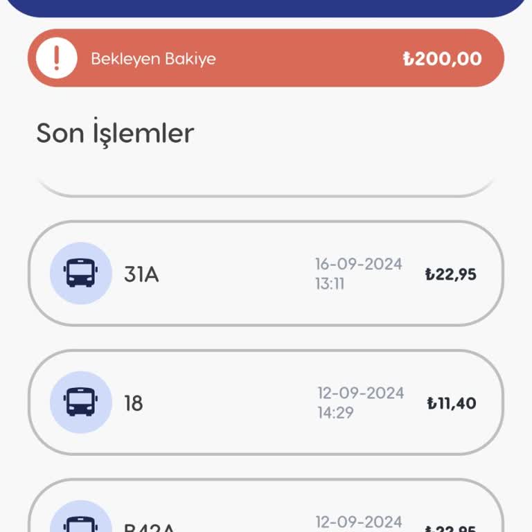 BURULAŞ Bursa Kart Mobil Uygulamasında Yükleme Sorunu