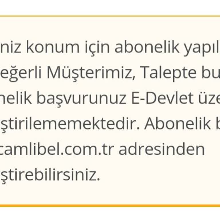 CK Çamlıbel Elektrik E Devlet Üzerinden Abonelik Başvuru Hatası.