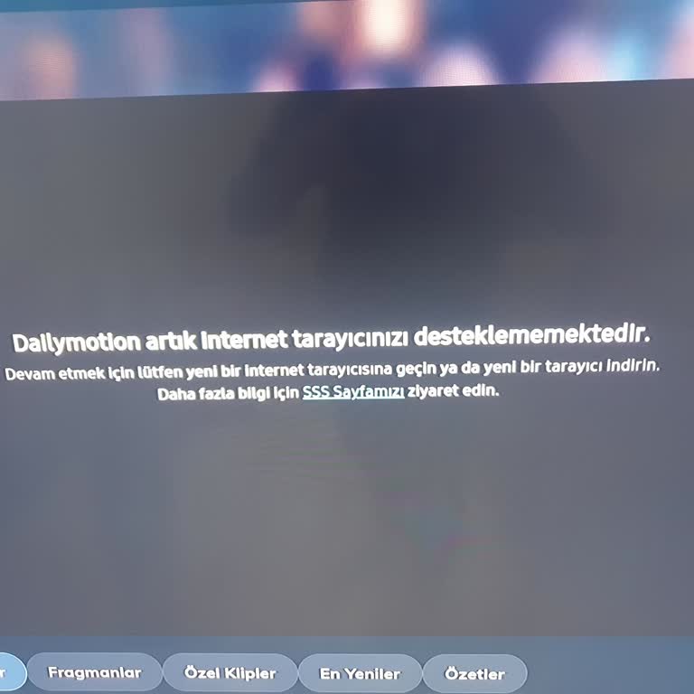 Samsung TV İnternet Tarayıcı Desteklemiyor