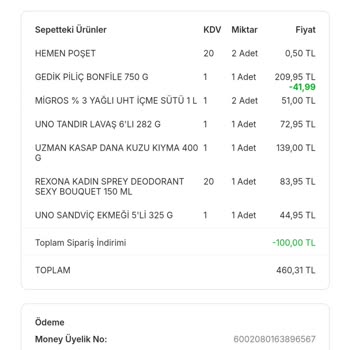 Migros Hemen Eksik Sipariş Getirdi İlgilenmiyor