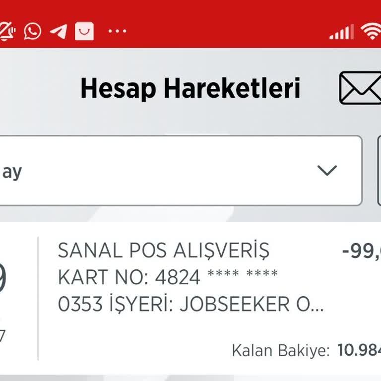 Jobseeker Acilen İptal Ve İade Talep Ediyorum