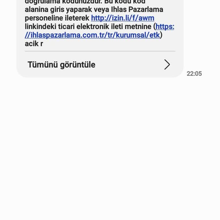 İhlas Pazarlama'dan Onaysız Mesajlar Alıyorum