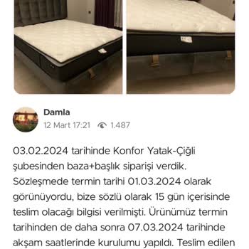 Çiğli Konfor Yatak- Okumadan Geçmeyin