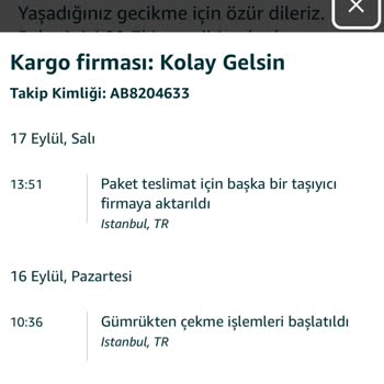 Amazon Ve Kolay Gelsin Kargom Kayıp