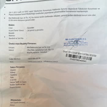 Media Markt Onvo Ov-007 Marka Bisiklet Şarj Aleti Çıkmadı İçinden