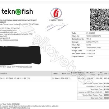 Hepsiburada Teknofish Ten Aldığım Yanlış Ve Kusurlu Ürün Geldi