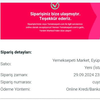 Yemeksepeti Teslimat Sorunu Müşteri Hizmetleri Sorunu