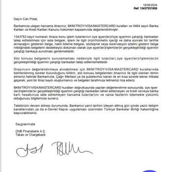 Enpara Harcama İtirazıma Çelişkili Cevaplarla Red Verip Mağdur Ediyor.