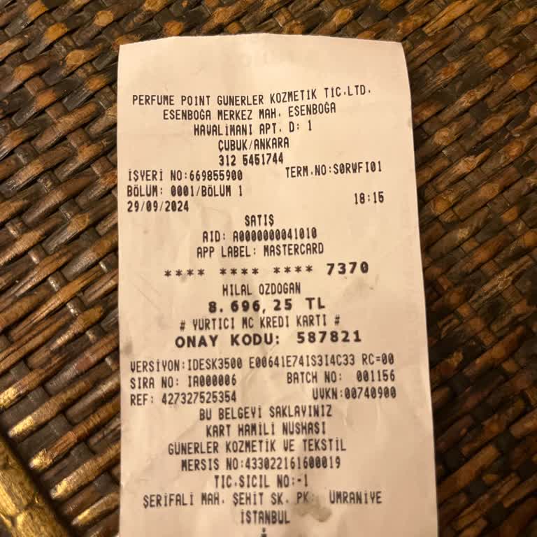 Perfume Point Günerler Kozmetik Tic. Ltd. Parfüm Orijinalliği Şüpheli!