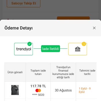 Trendyol İade Geri Ödemesinde Sanal Kart Gözükmemesi