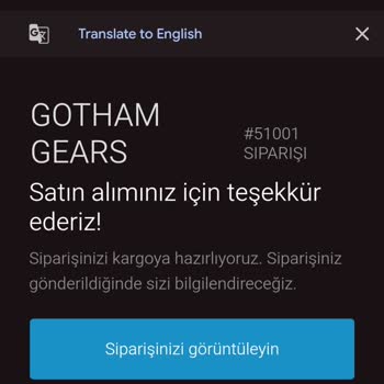 Gotham Gears İade İşlemi Yapılmadı