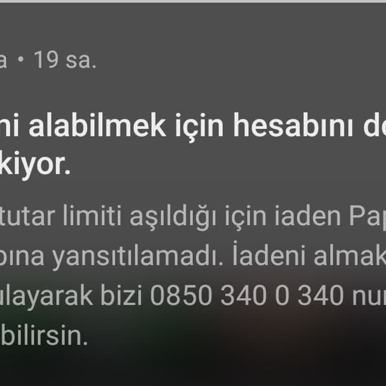 Papara Aylık Limiti Geçtiğim İçin Paramı Aldı!