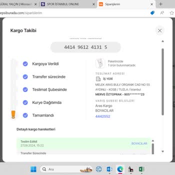 Aras Kargo Boyacılar Şubesi Şikayet