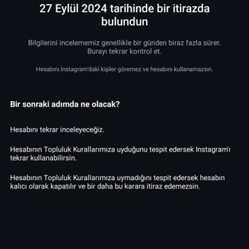 Instagram Hesabım Askıya Alındı