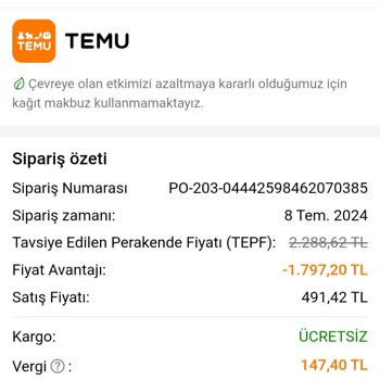 Temu Para İadesi Sorunu Ve Tosla'nın Cevapsız Bırakması