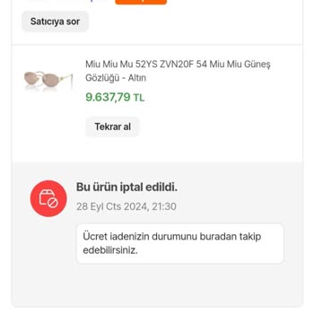 Hepsiburada Sipariş İptalinde Eksik Ücret İade Etti