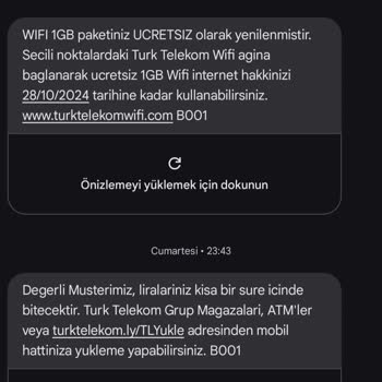 Türk Telekom'da Sil Süpür Hediyesi Yerine Bakiyenin Kullanılması