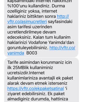 Vodafone'da Gece GB Kaybı ve Mağduriyet