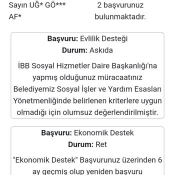 İstanbul Büyükşehir Belediyesi Evlilik Yardımı Alamadım