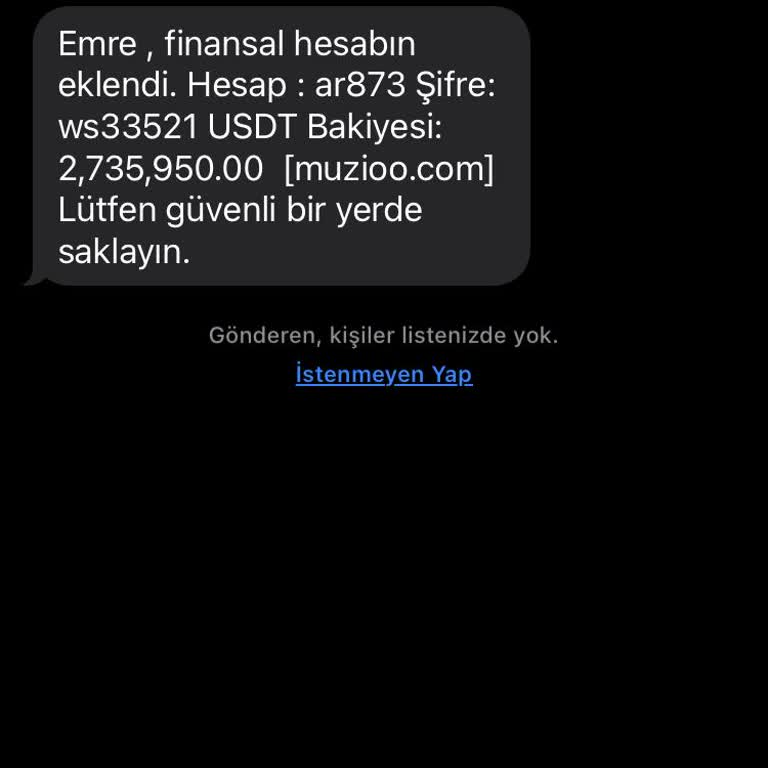 Muzioo.com Yanıltıcı İçerikli Mesajlar!