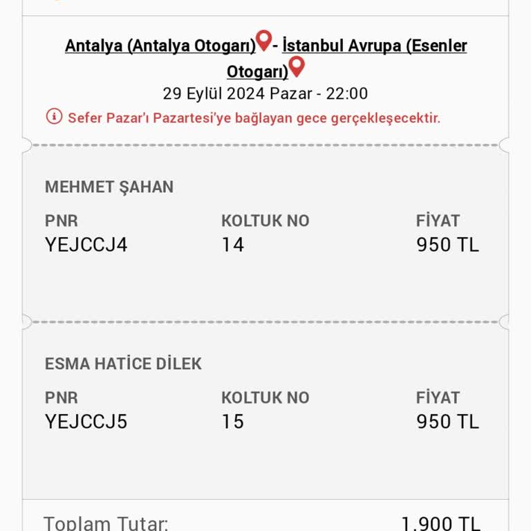 Metro Turizm Saat Hesabı Yapmayı Bilmiyor