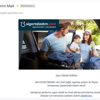 Sigortaladim.com Hediye Kodu Gelmedi