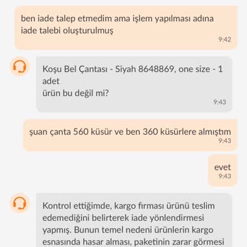 Trendyol Siparişim Bilgim Dışında İade Ve Mağduriyetim Giderilmedi