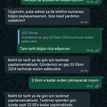 AGT Kurye | aynigunteslim.com AGT Kargonun Kötü Hizmet Sunumu