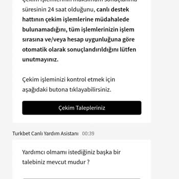 Turkbet Çekim Sorunları!