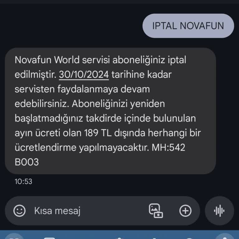 Novafun World Aboneliği İptal Sorunu ve Haksız Ücretlendirme