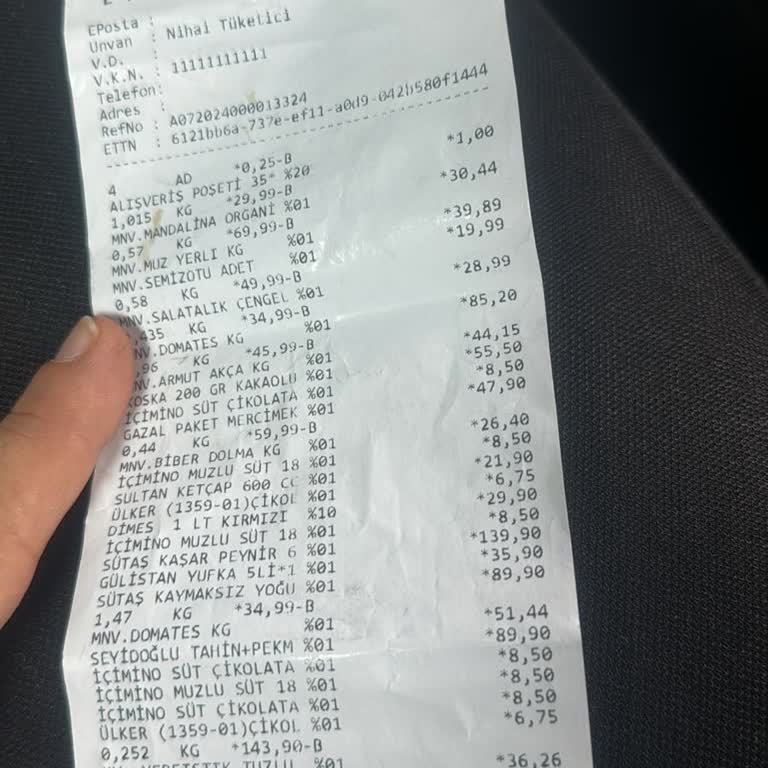 Aklar Gross Market - Bağcılar- Fazla Fatura