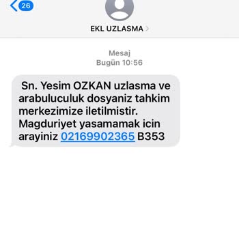 E.UZLASMA (SMS) Ekl Uzlaşma Şikayet