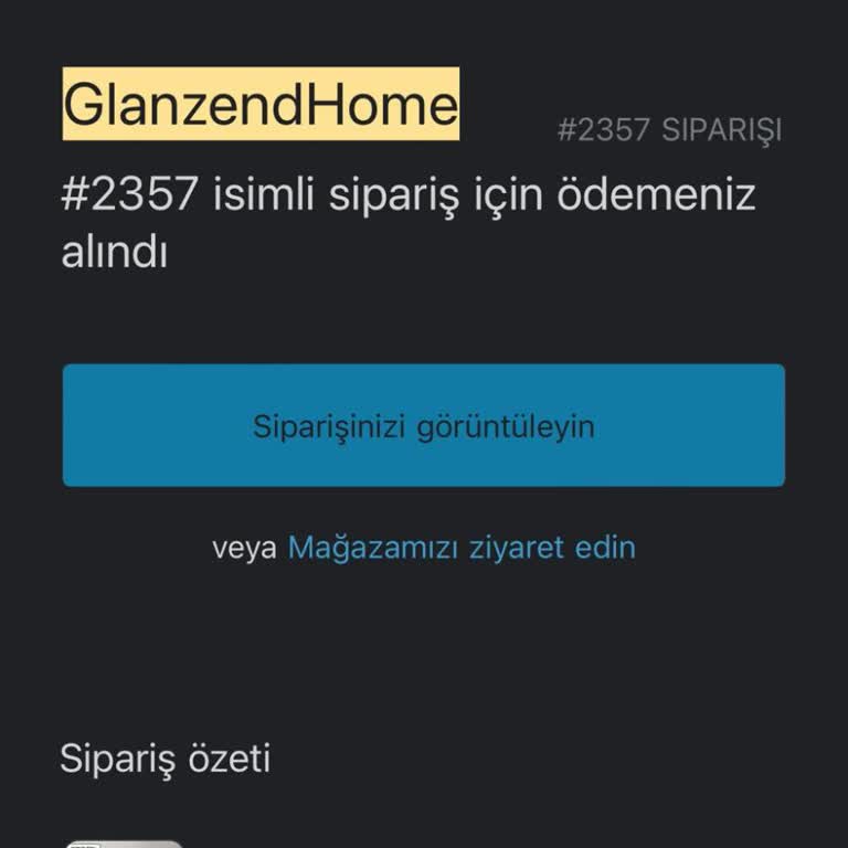 GlanzendHome Sipariş Ulaşmadı, İletişim Kurulamıyor