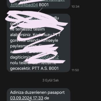 PTT Kargo Pasaportumun 3. Şahsa Teslim Edilmesi