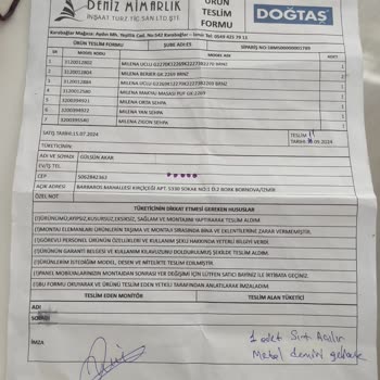 Doğtaş Montaj Hatası, Teslimat Renk Uyumsuzluğu, Servis Sorunu