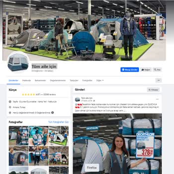 Decathlon Ürün Kampanyası Yapan Facebook Sayfası