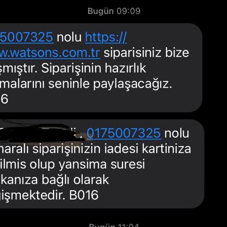 Watsons Sipariş İptali Puanlarım Silindi