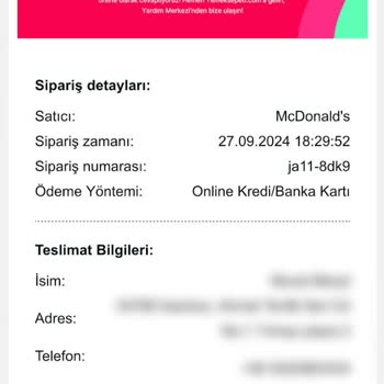 Yemeksepeti Fiş Ve Fatura İletmiyor!