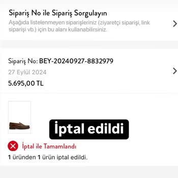 Beymen.com Var Olan Ürünü Göndermiyor
