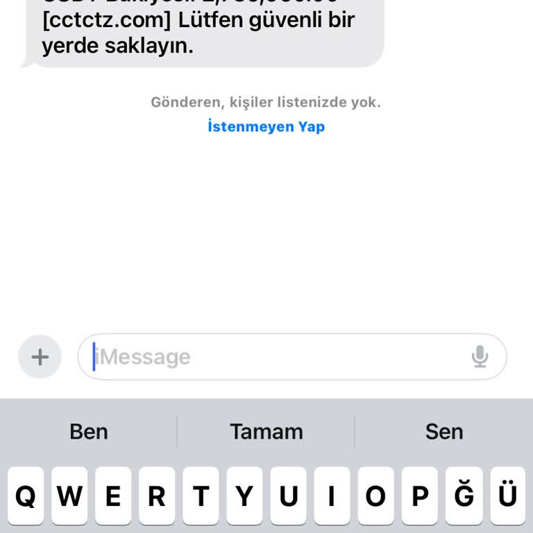Meta Tarafıma İletilen Finansal Hesabın Eklendi Mesajı