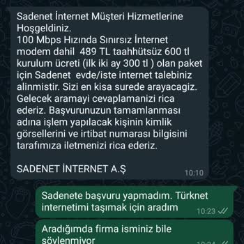 Sadenet Onayım Dışında Üyelik Ve Tehditler: TurkNet'ten Şikayetçiyim