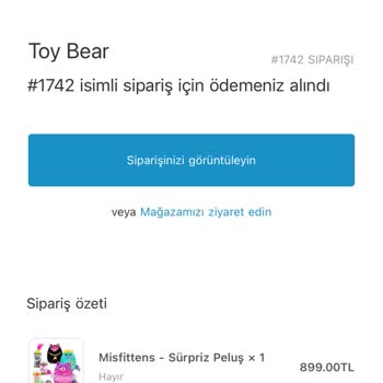 Toy Bear Toybear Markasından Aldığım Üründe Yaşadığım Sorunlar
