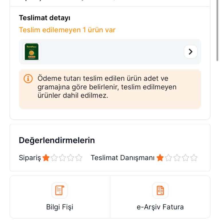 Migros Eksik Ürün Gelmesi