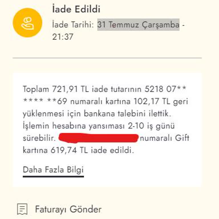 Boyner Para İademi Yapmıyor