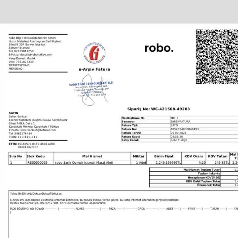 Robotürkiye Masaj Aleti Tarafıma Ulaşmadı Muhatap Da Bulamıyorum
