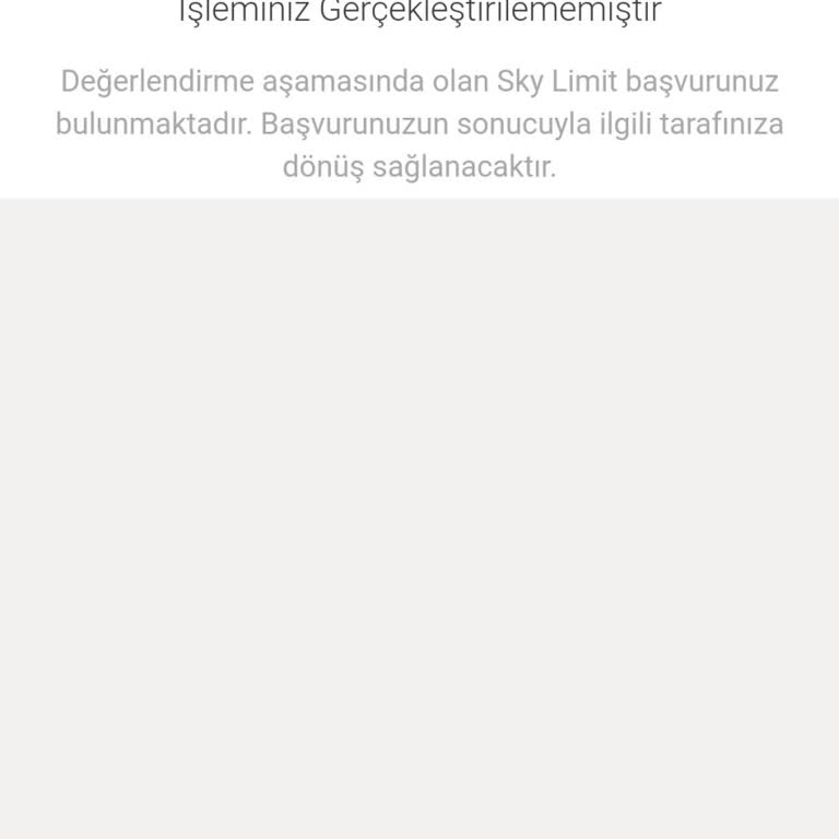 VakıfBank Sky Limit Başvuru Değerlendirme